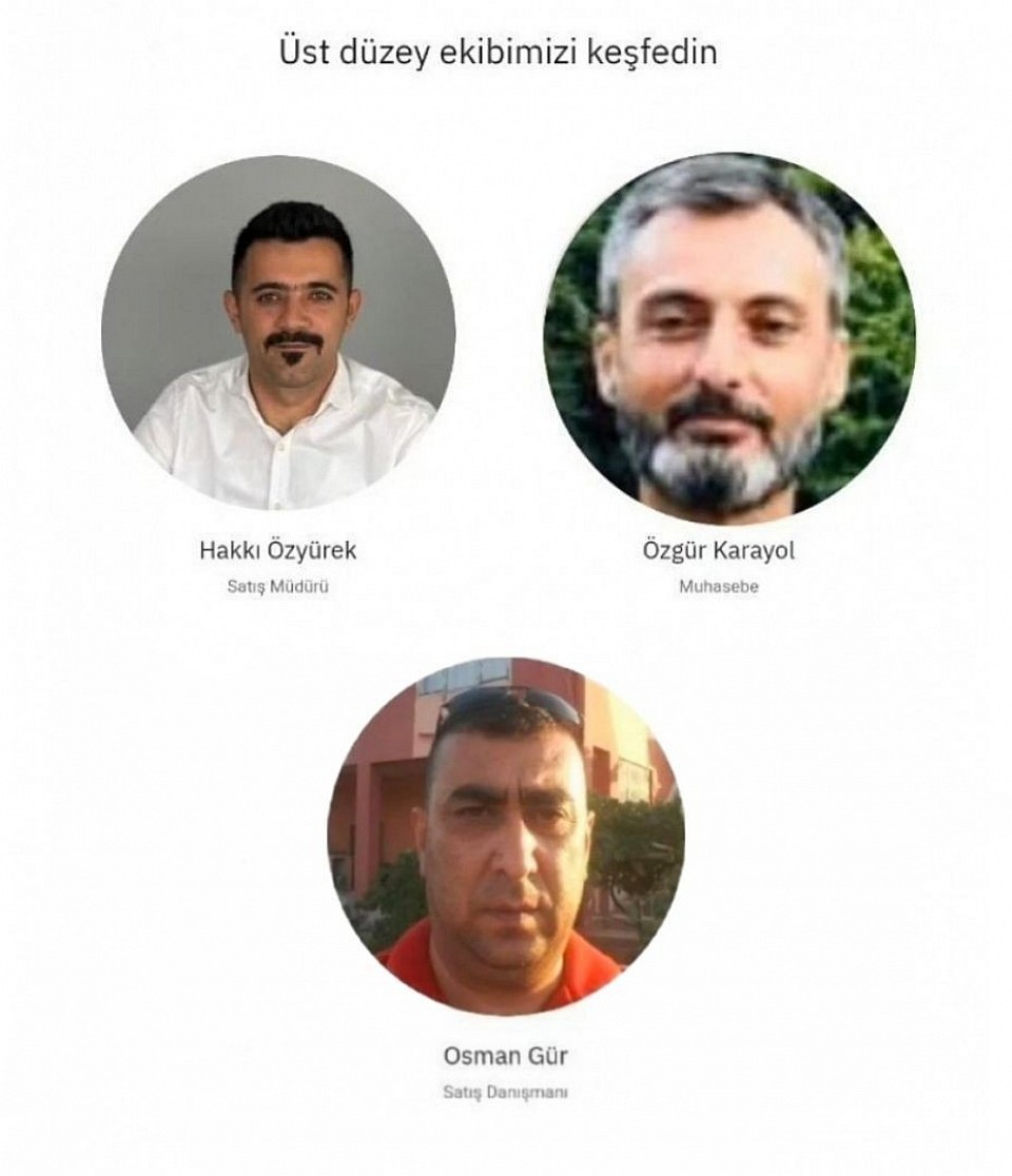 Üst düzey ekibimiz